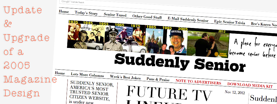 Senior On Line Magazine Re-design